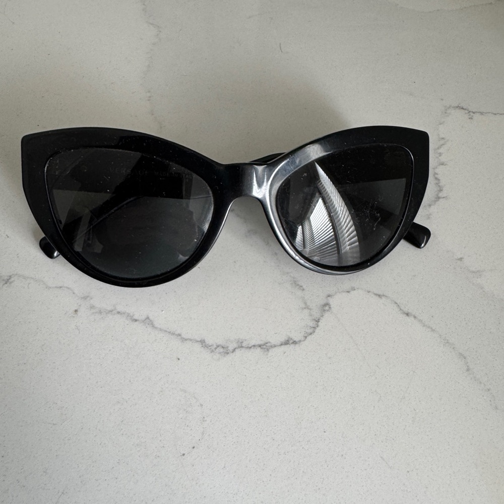 Versace Black Cat-Eye Sunglasses
